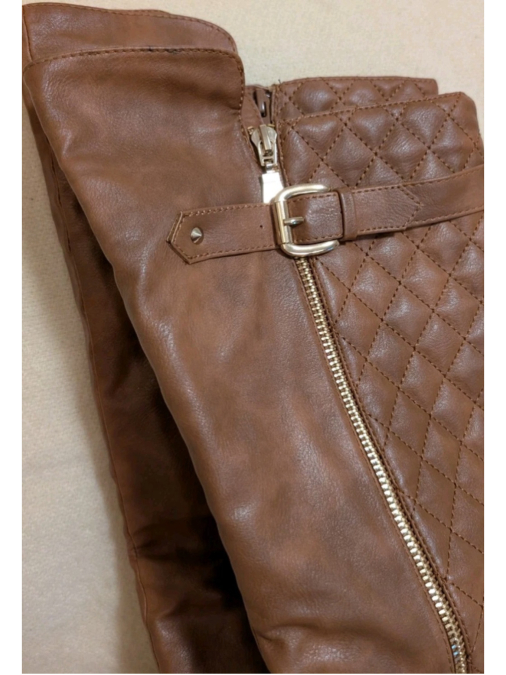 Top Moda Size 9 Women's Knee High Brown Stiletto Heeled Boots B112 - Picture 5 of 7